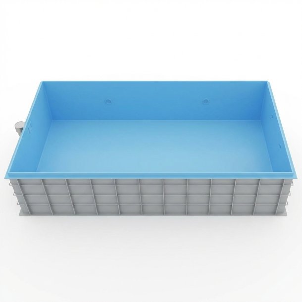 PP Pool med Skimmer Caribic - Rektangul&aelig;r - Bl&aring;